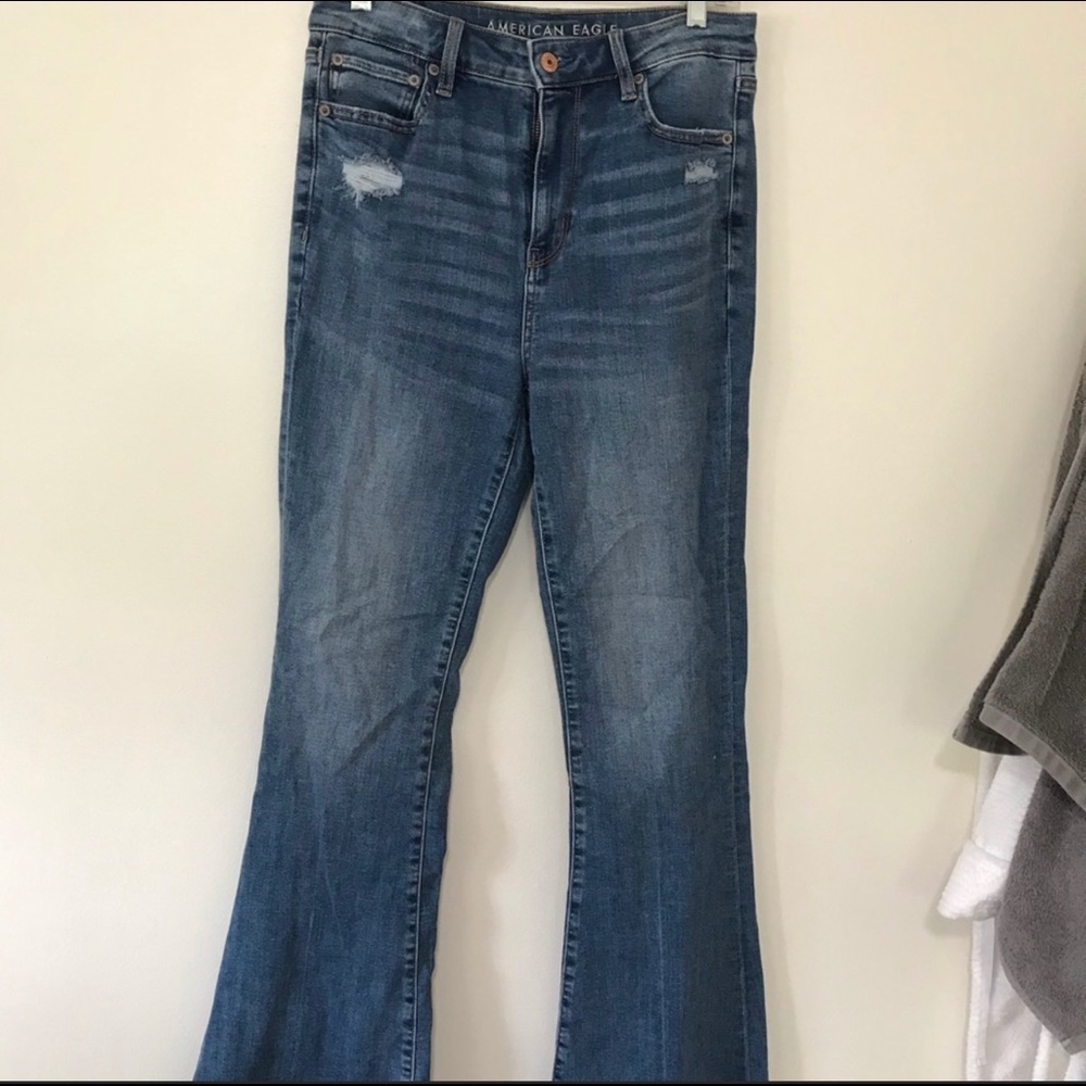 American eagle super high rise flare